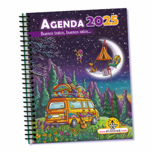 Agenda Ekilikua 2025 con ilustraciones y mensajes positivos