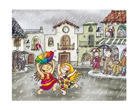 bailando bajo la lluvia