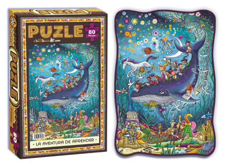 puzzle 80 piezas aventura aprender