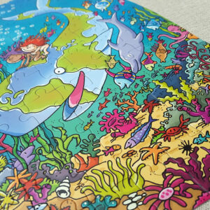 Puzzle 80 piezas para niños, Bajo el mar