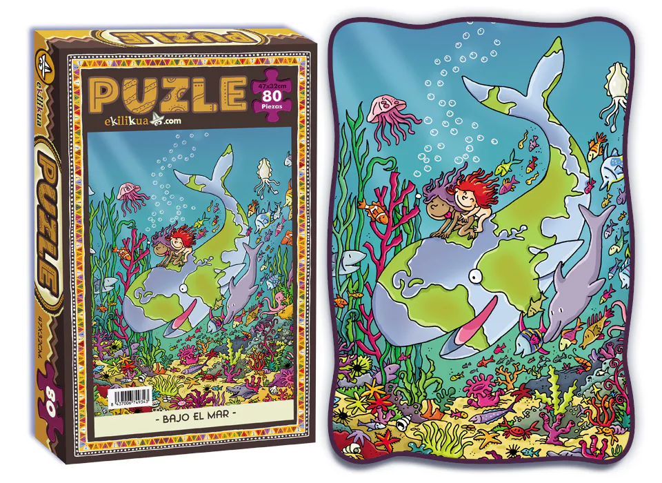 puzzle 80 piezas bajo el mar