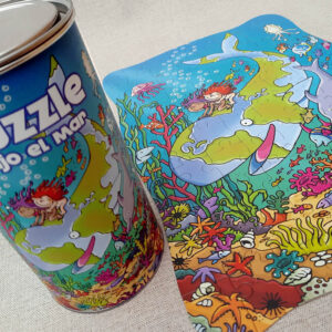 Puzzle 80 piezas en lata, Bajor el mar